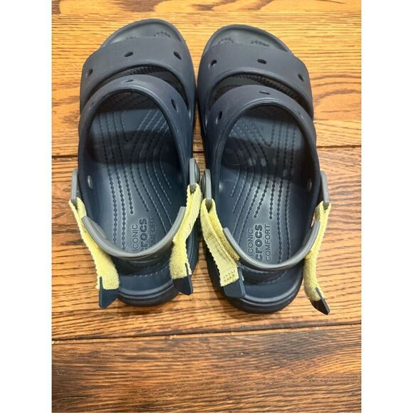 Crocs navy All Terrain Breathable Comfort Two Strap Slide Sandals Size 8 - Picture 3 of 5